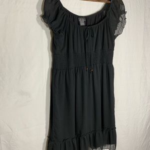 Dots Black Gauze Dress